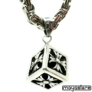 yzWG[EANZT[ `F[y_gXeX`F[PgL[ure xl catena ciondolo croce di ferro acciaio inox catena celti cubo massiccio