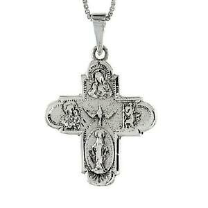 【送料無料】ジュエリー・アクセサリー シルバースターリングペンダントエンボスイメージボックスargento sterling crocifisso croce ciondolo w grato sacra immagini, 18 box
