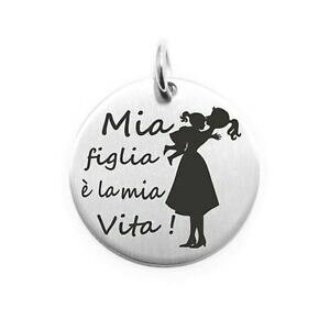 yzWG[EANZT[ JX^X`[RCpendente moneta personalizzata in acciaio mia figlia e la mia vita