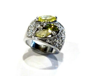 �y���������z�W���G���[�E�A�N�Z�T���[ �r�W���A���A�Q�A���W�F���e�o�O�N���X�^�����F�[���G�X�g���X�e�[�������Obijou alliage angente bague cristal vert et strass taille 55 ring