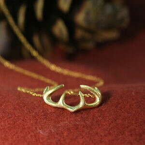 yzWG[EANZT[ RA[`FCR[gy_eBtAg[YA[WFgX^[O}bVtvPcollier chaine court pendantif antlers argent sterling massif 925 plaque