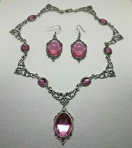 �y���������z�W���G���[�E�A�N�Z�T���[ ���[�K���r�N�g���A�X�`�����[�Y�s���N�V���o�[�l�b�N���X�Z�b�g�C�������Oregal filigrana vittoriano styl rose rosa silver p collana set orecchini a forma di gra