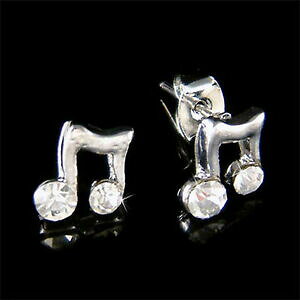 yzWG[EANZT[ XtXL[NX^gCOgraziosa ottavo nota musicale in swarovski cristallo tremolo orecchini nuovo
