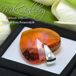 【送料無料】ジュエリー・アクセサリー シルバーネックレスペンダントクリスタルスワロフスキーRハートピンクアストラル925 argento collanaciondolo cristalli fom swarovski R * astrale rosa cuore * 28mm