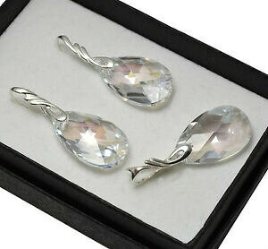 yzWG[EANZT[ Vo[COXtXL[NX^tbNZbgp[925 orecchini argentoset gancio cristalli di swarovski 22mm pera