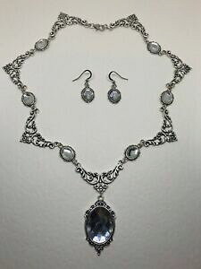 �y���������z�W���G���[�E�A�N�Z�T���[ ���[�K���N���A�r�N�g���A�N���X�^���V���o�[�l�b�N���X�Z�b�g�`���C�X�C�������Oregal filigrana vittoriano chiaro ac cristallo argento collana set scelta orecchino