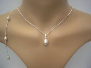 yzWG[EANZT[ uChChvp[lbNXteardrop collana di perle sfondo per le donne spose damigelle matrimonio prom v712