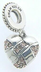 yzWG[EANZT[ `~AAWFgX^[OpFE[un[gy_gj[20251339 chamilia argento sterling a pave tessuta cuore ciondolo nuovo