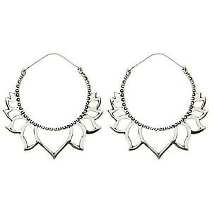 yzWG[EANZT[ Vo[S[hCIeBCOO[ggCoGXjbN81stgeneration orecchini in ottone argento fiore di loto grandi etnici tribali