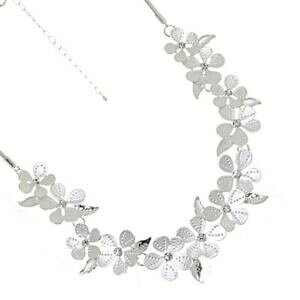 yzWG[EANZT[ }bgVo[t[[YfUCXe[gglbNXnuovo floreale matt silver floreale rose design dichiarazione collana m304