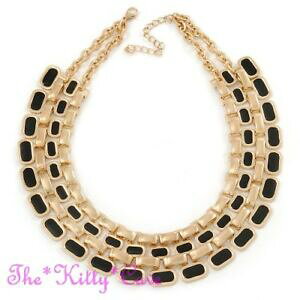 �y���������z�W���G���[�E�A�N�Z�T���[ �S�[���h�u���b�N�G�i�����N���I�p�g���t�@���I�l�b�N���X�L���b�g�E�H�[�N�J���[14k oro riempito nero smalto cleopatra faraone istruzione collana collare da passere