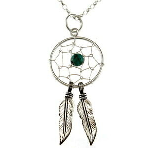 yzWG[EANZT[ X^[OVo[AbLAbp\OjlbNXy_g`F[{bNXargento sterling acchiappasogni collana con pendente 457cm catena amp; regalo box