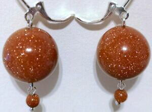 yzWG[EANZT[ S[WXrbOS[hThXg[COgorgeous big 16mm quality natural gold sandstone gemstone earrings