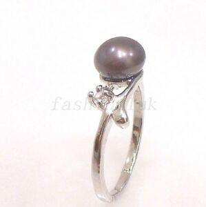 �y���������z�W���G���[�E�A�N�Z�T���[ �o�[�X�f�[�o�����^�C���G���Q�[�W�����g�p�[�������O�T�C�Ydonna 18kgp compleanno valentines 7mm fidanzamento perle anello misura l n r uk