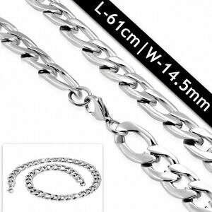 yzWG[EANZT[ tBKbV`F[XeX61cm x 145mm catena da maglie figaro piatti in acciaio inossidabile av