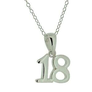 yzWG[EANZT[ Vo[X^[Oy_glbNXC`jo for girls argento sterling 18th compleanno collana con pendente 16 pollici