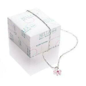 yzWG[EANZT[ sN{Ey_ggbNK[YVo[X^[OlbNXtoc ragazze argento sterling collana con pendente con fiocco rosa 15