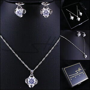yzWG[EANZT[ ZbglbNXt[COzCgS[hXtXL[P[X1a set regalo collana orecchini fiore * * oro bianco pl, swarovski elements, astuccio