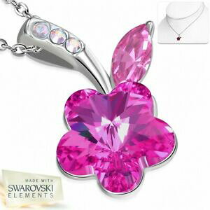 【送料無料】ジュエリー・アクセサリー ホワイトゴールドベニヤネックレスクリスタルlega con impiallacciatura oro bianco e collana di fiori minuscole con cristalli