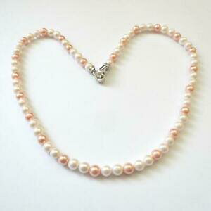�y���������z�W���G���[�E�A�N�Z�T���[ �W���R���Y�l�b�N���X�V���o�[�J���[�z���C�g�s���N�p�[��collana donna colore argento perle bianche e rosa con zirconi 46,5 cm 172 dd