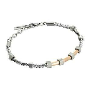yzWG[EANZT[ {bJ_}X`[YuXbg[bracciale da uomo boccadamo man abr559 in acciaio 316l con dettagli rosati