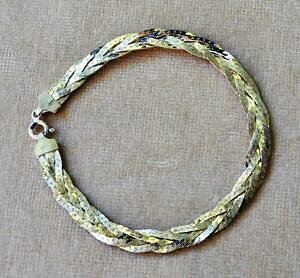 yzWG[EANZT[ Be[WC^AVo[X^[OuXbgvintage firmato italy 925 argento sterling 8 bracciale intrecciato 976g