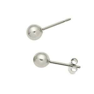 【送料無料】ジュエリー・アクセサリー オリビアコレクションホワイトゴールドボールポイントイヤリングalla olivia collection 9ct oro bianco orecchini a perno a sfera 4mm g392a