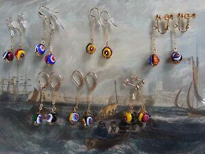 yzWG[EANZT[ ~tBI[r[YCOS[hNC^AlbNXvintage millefiori perline orecchini 14k doraticollegamenti per abbinare collane italiane