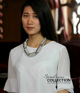 yzWG[EANZT[ V[glbNXubN[vVo[g`F[collana corto corda nero argentato grandi catena retro zr 3