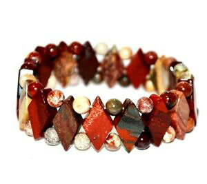 �y���������z�W���G���[�E�A�N�Z�T���[ �u���X���b�g�W���X�y�u���`�P���T���W��bracelet jaspe brechique losange