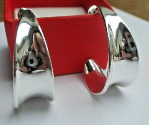 yzWG[EANZT[ u[NhCyZrW[Be[WN[A[WFg|Am[[Wboucles doreilles percees bijou vintage couleur argent poli anneaux larges 613