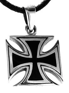 �y���������z�W���G���[�E�A�N�Z�T���[ �X�^�[�����O�V���o�[�A�C�A���N���X�y���_���g�A�C�A���N���X�`�F�[��croce di ferro argento sterling 925 ciondolo croce ferro ek vari catena 333