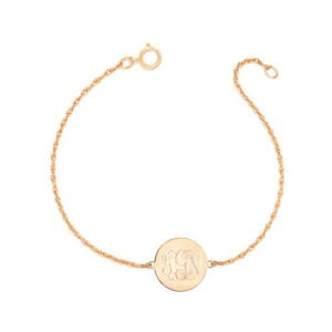 yzWG[EANZT[ Vo[[YS[hJX^fBXNmONuXbgpersonalizzati 13cm disco monogramma collegamento bracciale in oro rosa argento