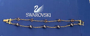 yzWG[EANZT[ XtXL[NX^S[hg[p[_utBguXbggenuine swarovski crystal tono oroperle bracciale a doppio filamento