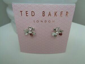 yzWG[EANZT[ xCJ[g[Vo[NX^n[gt[S[hCObnwt ted baker tono argento piccolo cuore di cristallo orecchini a perno fiore