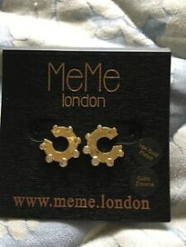 【送料無料】ジュエリー・アクセサリー ロンドンゴールドメッキジルコニイヤリング£meme london 18k oro placcato zirconi orecchini nuovi prezzo consigliato £ 115