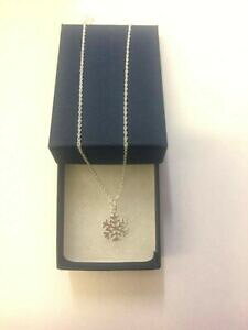 yzWG[EANZT[ Vo[X^[OXm[t[NNX}XlbNX925 argento sterling fiocco di neve collana ideale regalo di natale
