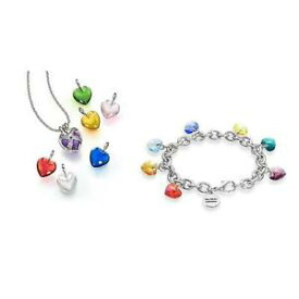 【送料無料】ジュエリー・アクセサリー クリスマスシルバーマルチカラーストラスハートペンダントブレスレットnatale regalo color argento multicolore strass cuore ciondolo bracciale amp;