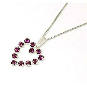 yzWG[EANZT[ NX^[hVo[X^[OAWXgn[gy_gCXtXL[NX^crystalworld argento sterling ametista ciondolo a cuore in swar
