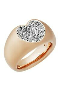 yzWG[EANZT[ XtXL[n[gbLOoswarovski anello placcato in oro rosa cuore intarsiato in frizzante chiaro cryst