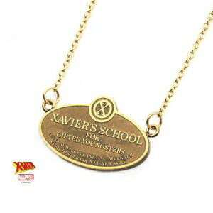 �y���������z�W���G���[�E�A�N�Z�T���[ �}�[�x�������U�r�G���X�N�[���l�b�N���X�v���[�g�y���_���glicenza ufficiale marvel xmen xaviers school collana con ciondolo a forma di placca
