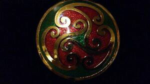 yzWG[EANZT[ NChV[Pgr[bhlC|bVOXJ[tcloisonne sea gems celtic scorrere oltre ruby red smalto sfondo sciarpa ad anello ***
