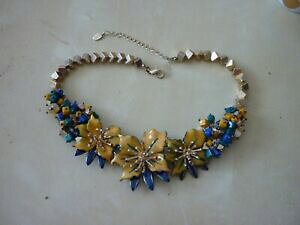 yzWG[EANZT[ UGir[YlbNXzara dichiarazione smaltato fiore foglie amp; quadrato perline collana