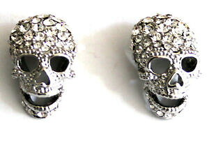 �y���������z�W���G���[�E�A�N�Z�T���[ �o�g���[�E�B���\�����[�W�N���A�N���X�^���X�J���X�^�b�h�C�������Obutler and wilson large clear crystal skull studs earrings