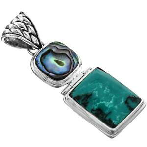 yzWG[EANZT[ pEAIp[f}[Ar^[RCYJo[Vo[y_g44cm paua opale del mare abalone cover turchese 925 pendente argento