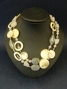 �y���������z�W���G���[�E�A�N�Z�T���[ ���B���e�[�W�}�h���y�����s���N�N�H�[�c�l�b�N���Xvintage madreperla amp; collana di quarzo rosa drop circa 50cm