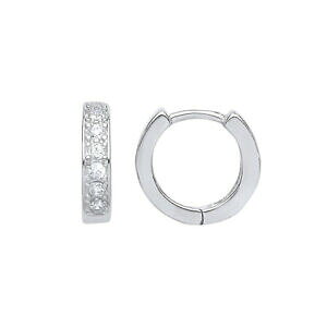 �y���������z�W���G���[�E�A�N�Z�T���[ �V���o�[�t�[�v�C�������Osilver cz abbraccino orecchini a cerchio 11mm
