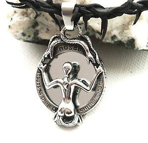 �y���������z�W���G���[�E�A�N�Z�T���[ �S�V�b�N�k�[�h�E�[�}���X�P���g���y���_���g�l�b�N���X���U�[�`���[�J�[speculum gotico nudo donna skeletonc specchio ciondolo collana girocollo in pelle