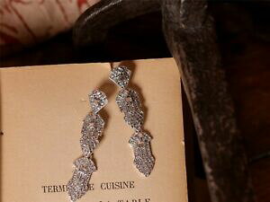 yzWG[EANZT[ COVo[lCXgXNX^EFfBOCujOBe[Worecchini chiodo argentato strass cristallo 3 in 1 matrimonio sera vintage x8