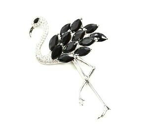 yzWG[EANZT[ uVGsOt}[Y^AWFeAxbNXgXWRjEbr365e broche epingle flamant rose metal argente avec strass zirconium et p
